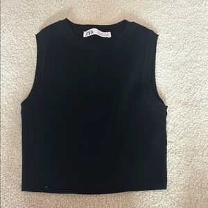 Zara Black Sleeveless Top